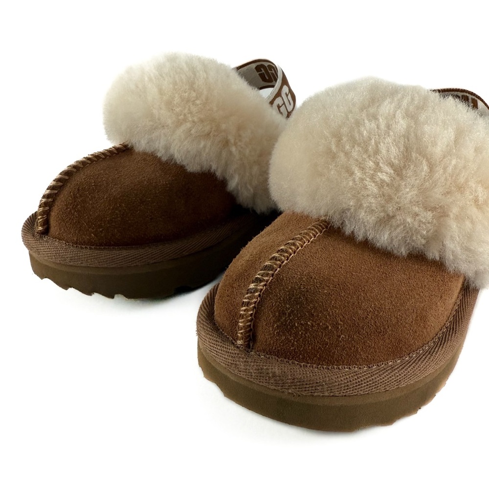 UGG Funkette Water Resistant Genuine Shearling Trim Clog - Picture 3 of 8